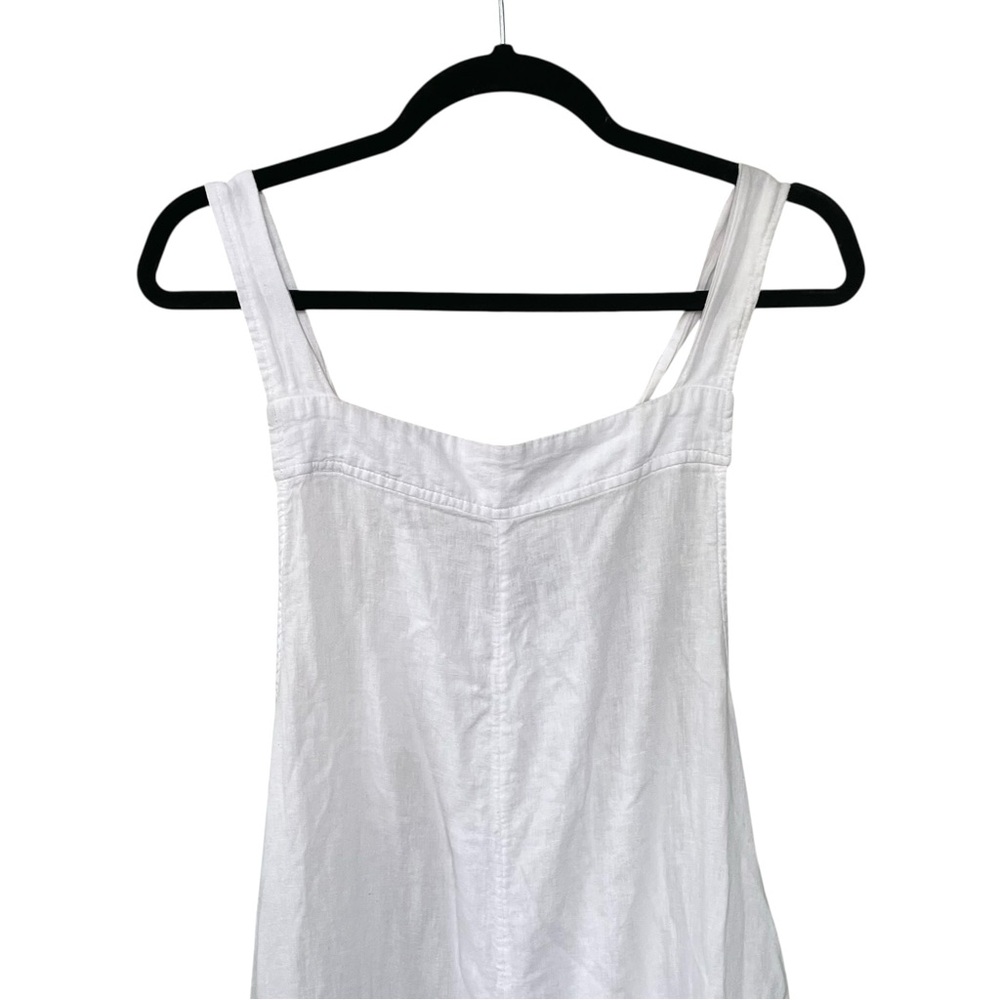 HAUTE HIPPIE Women's Linen Sleeveless Wide Leg Jumpsuit Coverup White XL - Picture 6 of 12